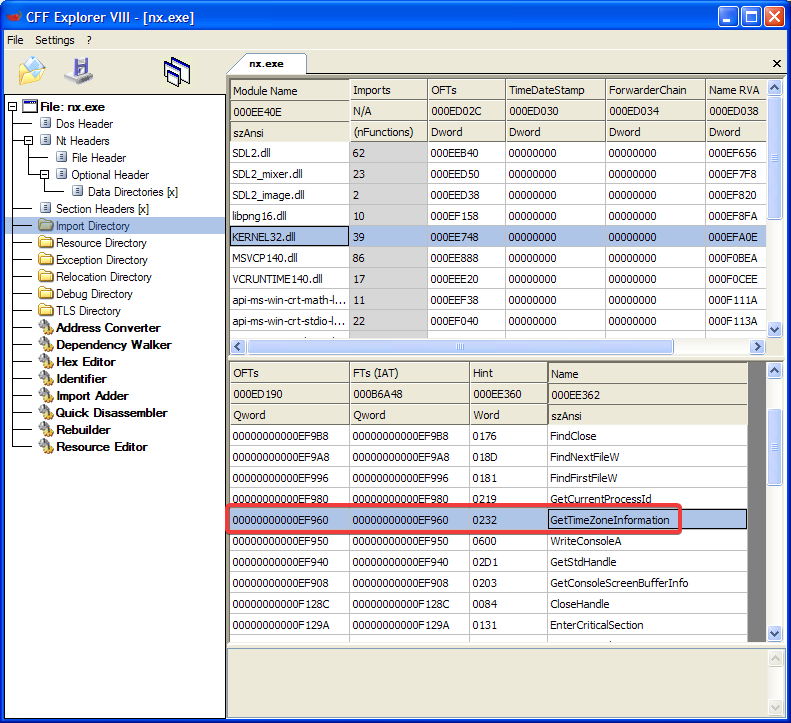 Changing GetDynamicTimeZoneInformation to GetTimeZoneInformation