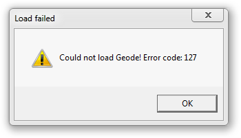 Could not load Geode! Error code: 127