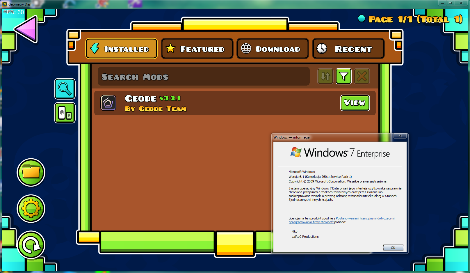 Geode on Windows 7